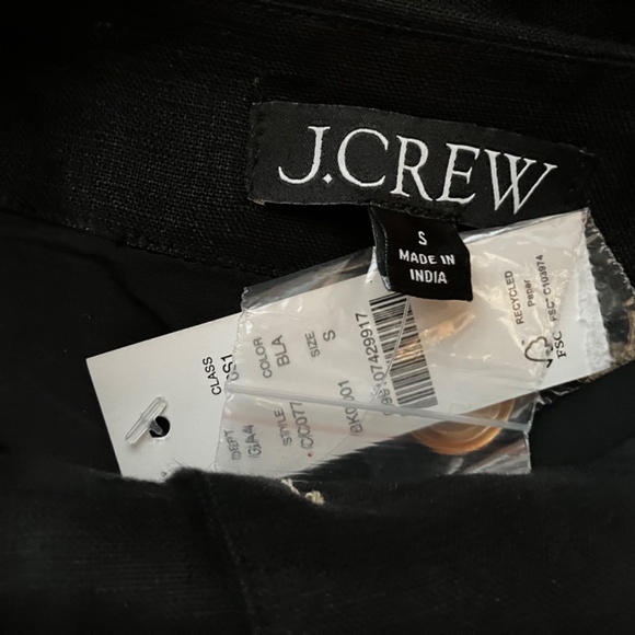 J.Crew Claudia Dress Linen Black NWT Small - Picture 3 of 6